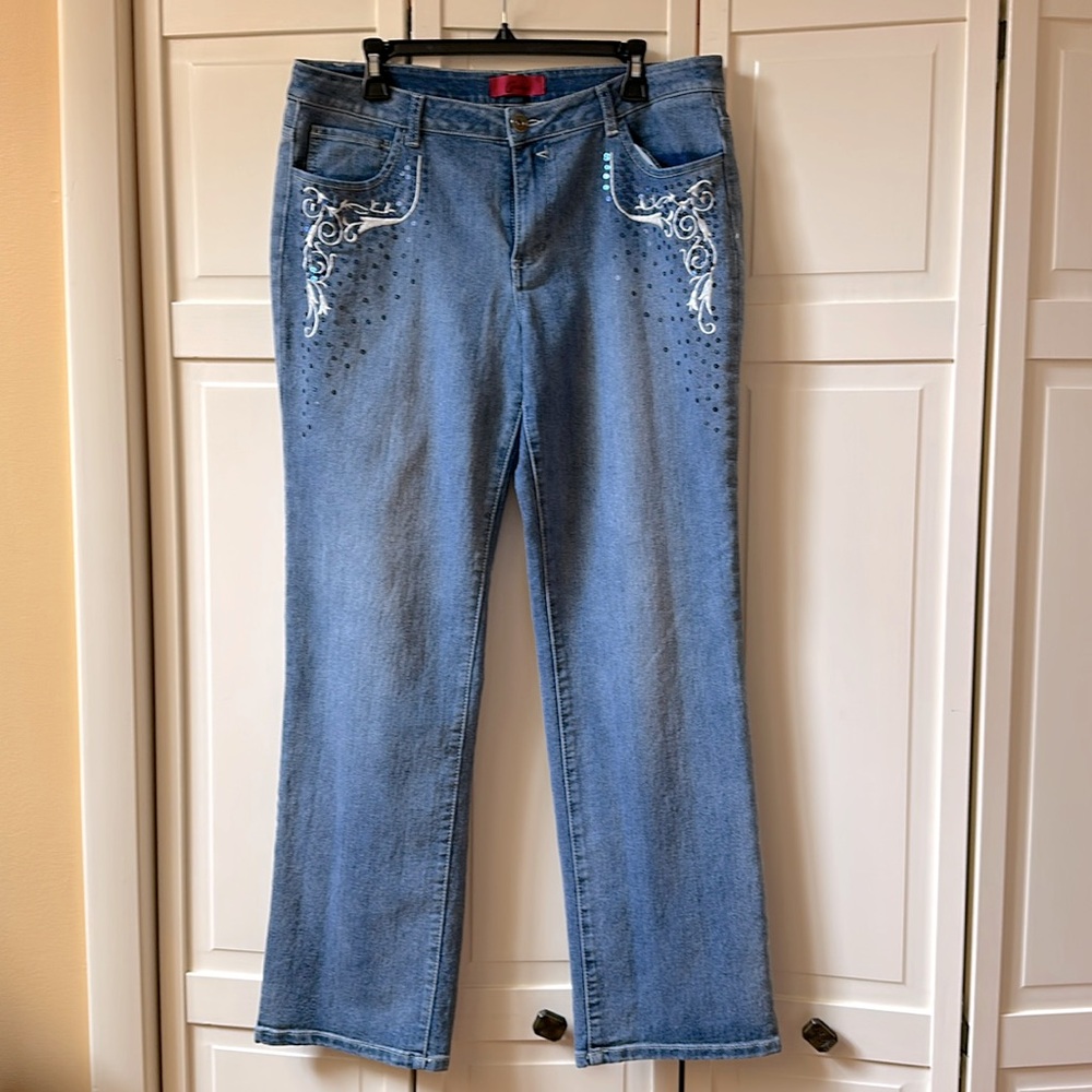 Vintage Carina Jeans with sequins 14 NWOT